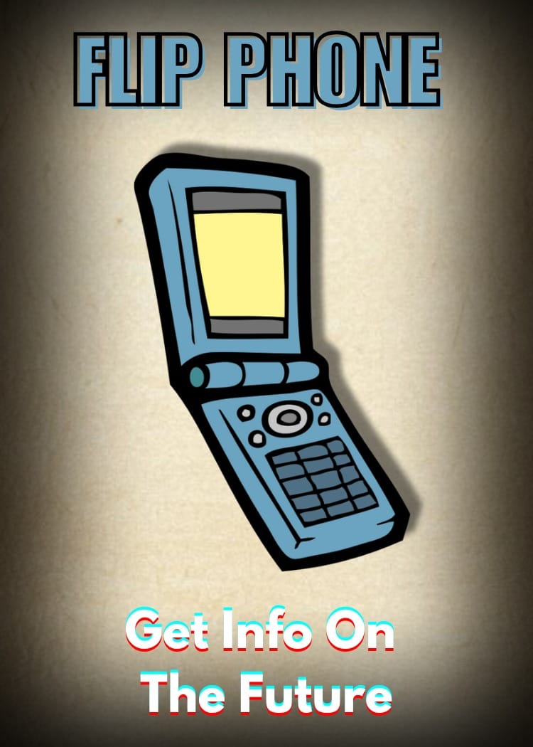 Flip Phone item card — get info on the future