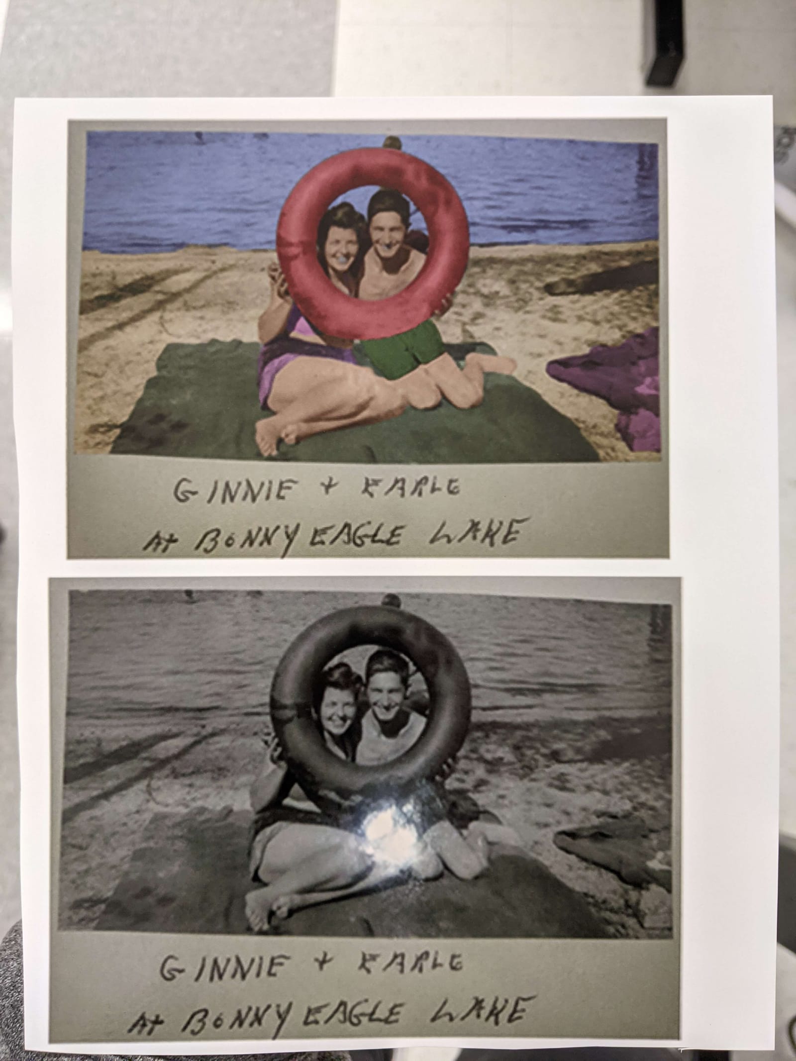 Old family photo restored and colorized